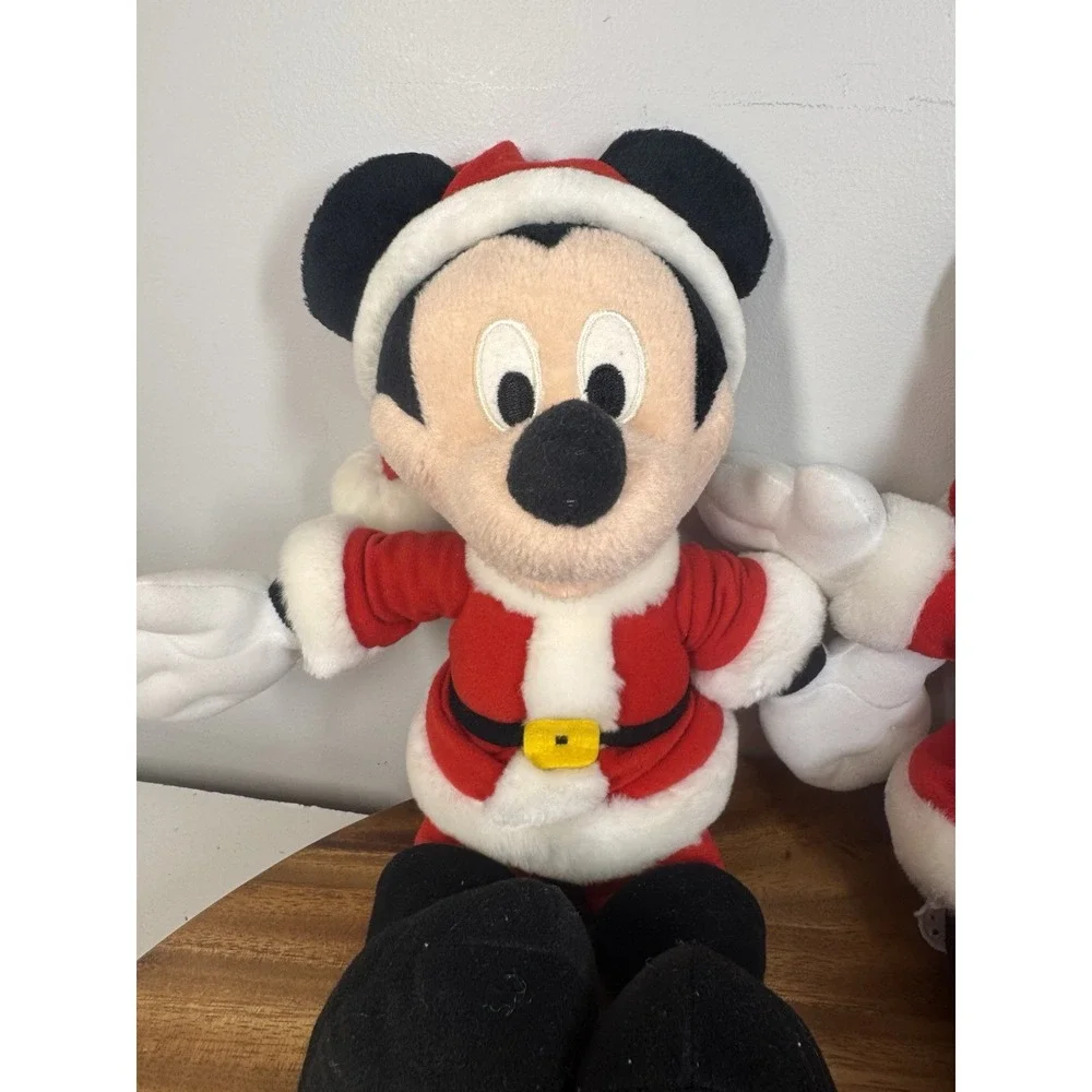 Vintage Disney Mickey & Minnie Mouse Christmas‎ Rattle Plush Animals